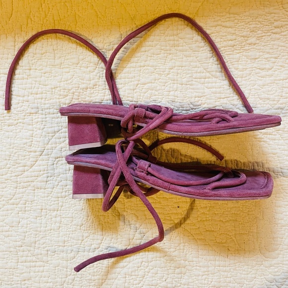 Nordstrom Brown Leather Heeled Sandals - Picture 3 of 3